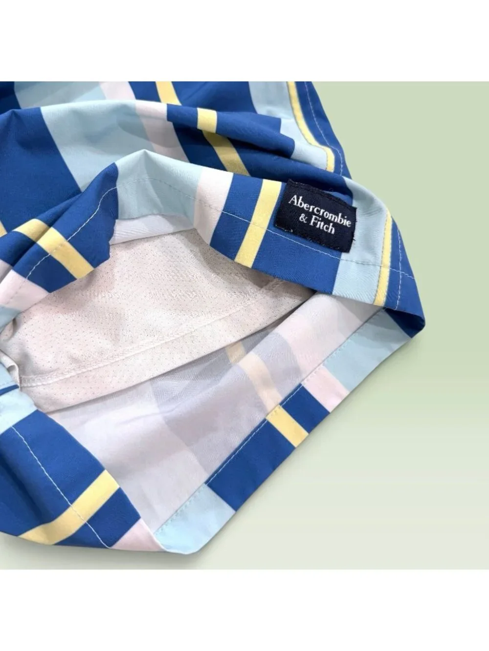 Abercrombie Kids Swim Trunks Boys 15/16 Blue Stripe Board Shorts
